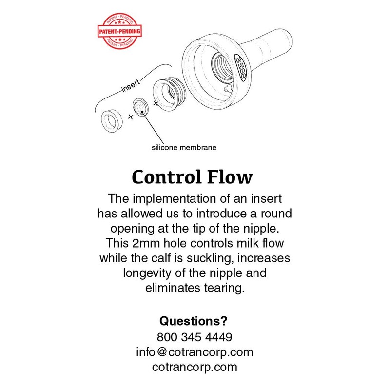 BESS Calf 2qt Nursing Feeding Bottle: Leak-Free, Non-Collapsing, with Clear