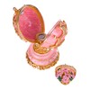 danila-souvenirs Glamorous Style Spring Flowers Easter Egg with Basket of
