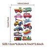 10 Sheets Cartoon Transport Vehicle Temporary Tattoos Stickers Mixed Style