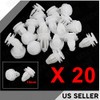 uxcell 20 Pcs Plastic White Rivet Door Panel Clips Fastener