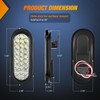 Nilight 6Inch Oval Trailer Tail Light 2PCS White 24LED Back