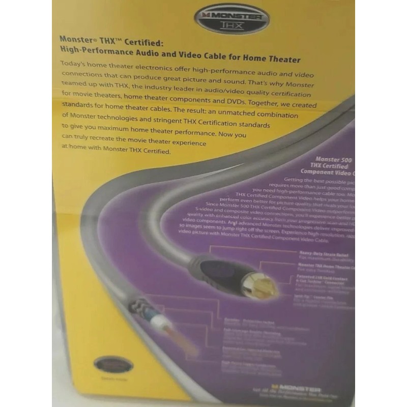 Monster THX 500 Certified 8ft/2.43m Component Video Cable Set THX-V500-CV-8