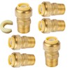 HeSun 6-Pack Pushfit Male Adapter, 1/2" MNPT x 1/2" Push