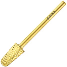 Pana 3/32" Safety Bit Nail Carbide Bit - For Electric Dremel Drill Machine (Coarse, Cone - Gold)