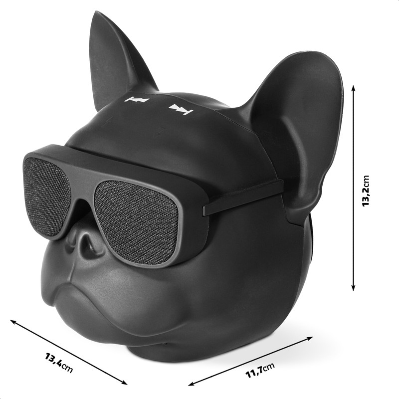 Ibiza - Dog-Sound - Schallwand, Akku-Lautsprecher in Form eines Hundekopfes