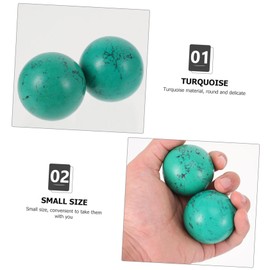 Baluue 2pcs Turquoise Hand Massage Balls for Acupoint Relief Portable Leisure Spheres for Stress Relief and Hand Health for Elderly and Relaxation