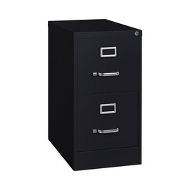 Alera Two-Drawer Economy Vertical File Letter-Size File Drawers Black 15 x 22 x 28.37