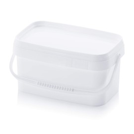 Bucket 2.6 L Rectangular x 2 L 2.5 L Food Safe Stackable Plastic Bucket 2.5 2 Litres White