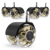 5-Pack 2-Inch Office Chair Caster Wheels, M10/M11 x 22 mm