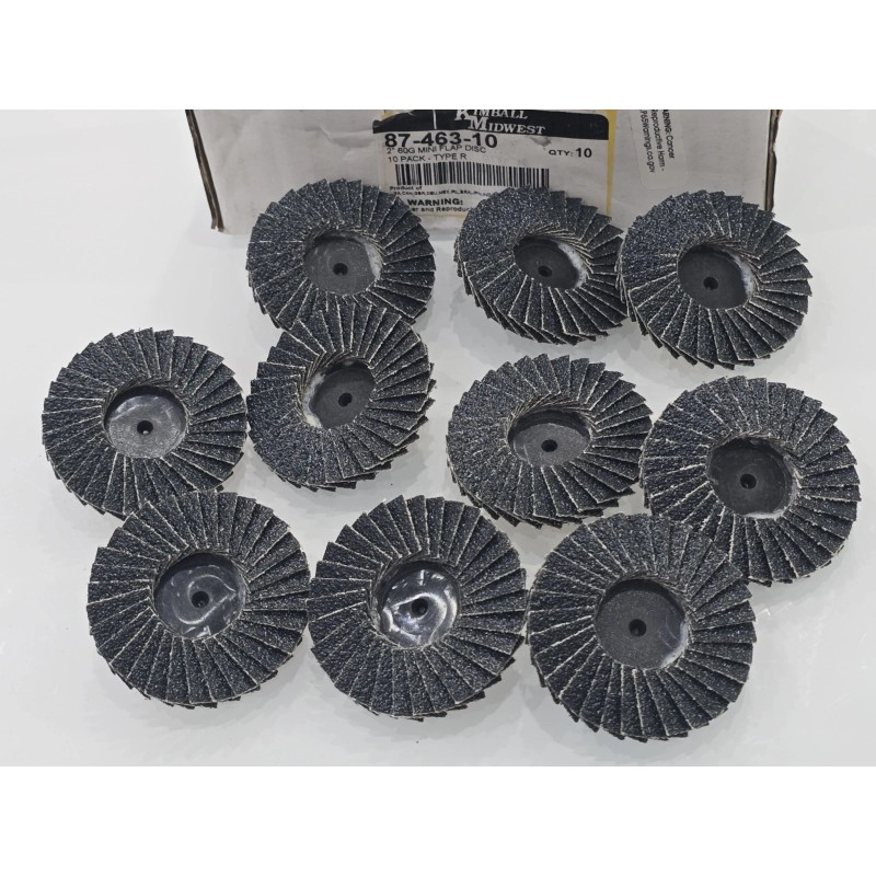 KIMBALL MIDWEST 2" 60 GRIT KIM FLEX MINI FLAP DISCS