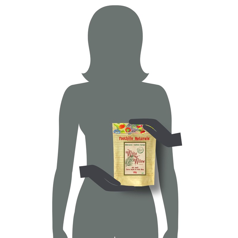 Foothills Naturals White Willow Bark 100g Cut, Wildcrafted, For Tea