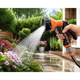 7-in-1 Garden Hose Spray Nozzle for Yard & Car Cleaning – Adjustable Water Sprayer with Comfortable Grip for Outdoor Use