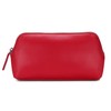 Women's Leather Cosmetic Bag - Medium Travel Makeup Pouch -