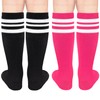 qikqik Toddler Soccer Socks Kids Boys Girls Youth Football Striped
