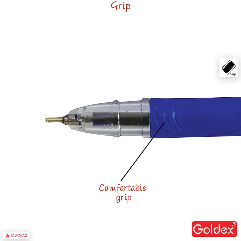 Goldex Kwiker Ball Pen BLUE 10 x 0.7mm Smooth Ballpoint