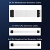 6PCS PC Extension Cable Set 30cm 24 Pin Motherboard Extension