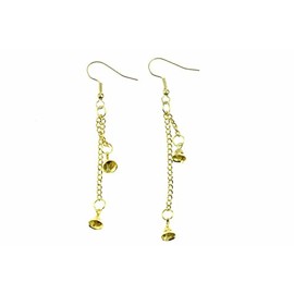 Miniblings Glöckchen Glocken 2er Ohrringe Hänger Kettchen Weihnachten golden Mini - Handmade Modeschmuck I Ohrhänger Ohrschmuck vergoldet