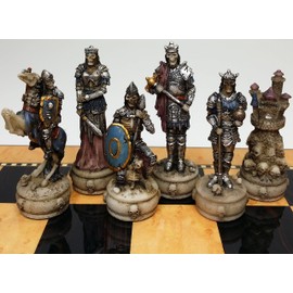 Skeleton Slayer Fantasy Gothic Skull Chess Men Set - NO Board