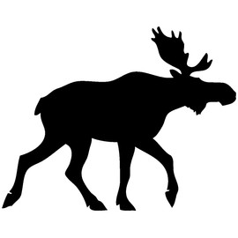 Samunshi® Norway Elk Animal Sticker Car Sticker for Car Motorcycle Motorhome Windows in 11 Sizes and 25 Colours (8 x 6.2 cm, Black)