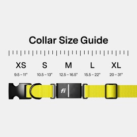 Fi New Series 3+ Smart Dog Tracker Collar [6 Month Membership Included] GPS Tracker for Dogs with Health & Behavior Monitoring, Escape Alerts, Waterproof, LED, Apple Watch Compatible (Yellow, X-Large)