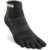 Injinji Unisex Run Lightweight Mini Crew Socks, black