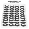 20 Pairs Makeup False Lashes Salon Long Curly Thick ThreeDimensional