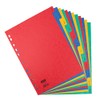 Elba A4 January to December Pressboard Dividers, Assorted Colours, 1