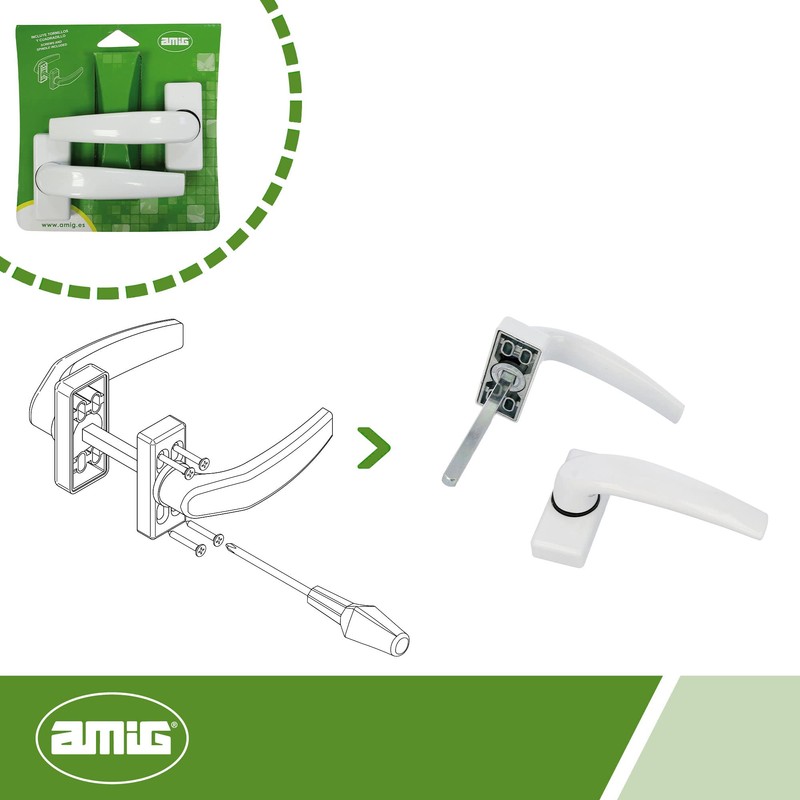 Amig - Rosette Handle for Doors | DELTA Model |
