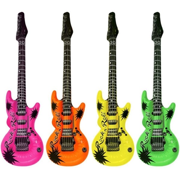 Henbrandt Set Of 4 Inflatable Guitars