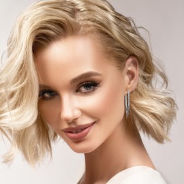 925 Sterling Silver Hanging Chain Earrings Dangle Drop Earrings for Women Handmade Dangling