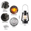 FUWDEO 2-Pack Vintage LED Lanterns with Moving Flame Flickering- 9.5"