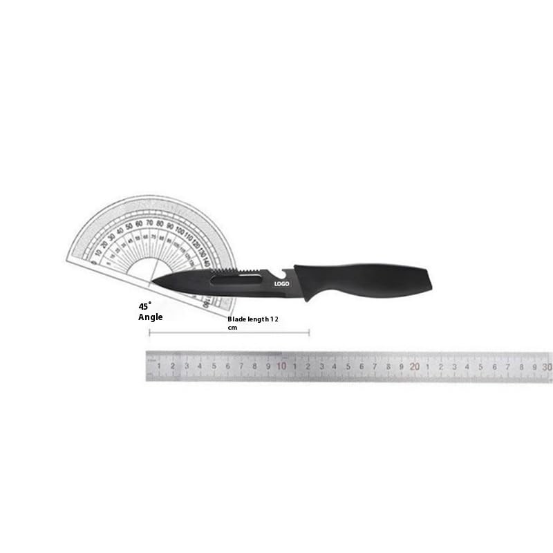 professional kitchen knife set with scissors - 3-piece black knives