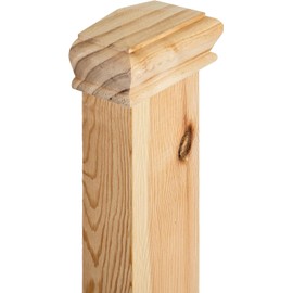 Cambridge Clear Pine Pyramid Newel CAPS 82mm, Half Stair Newel Post Cap 110x54x50mm, Recessed to Suit a 82mm x 82mm Newel