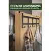 4smile Door Coat Rack for Hanging Inside - Black Door