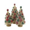 Bethany Lowe Designs LC0692 White Bottle Brush Trees w/Red &