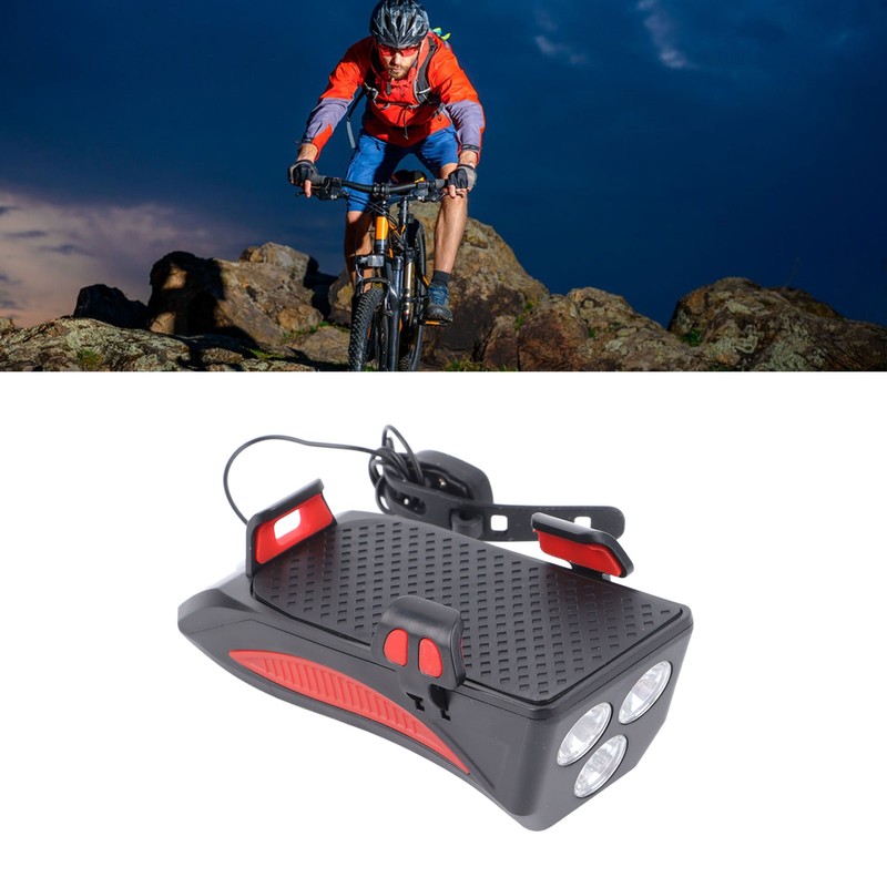 Bicycle Light Multifunctional Bike Phone Stand Headlight Speakers Kit for