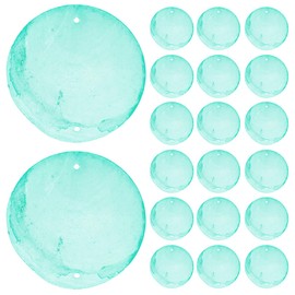 Cabilock Pack of 100 Decorative Shell Pieces DIY Shell Discs Flat Shells Wind Chime Pendant for Catcher Making Round Flat Bowls Large Sleeve Empty Small Pendant