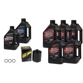 Maxima Synthetic 20W50 3 Hole Oil Change Kit Black Filter Harley M8 2017-2024