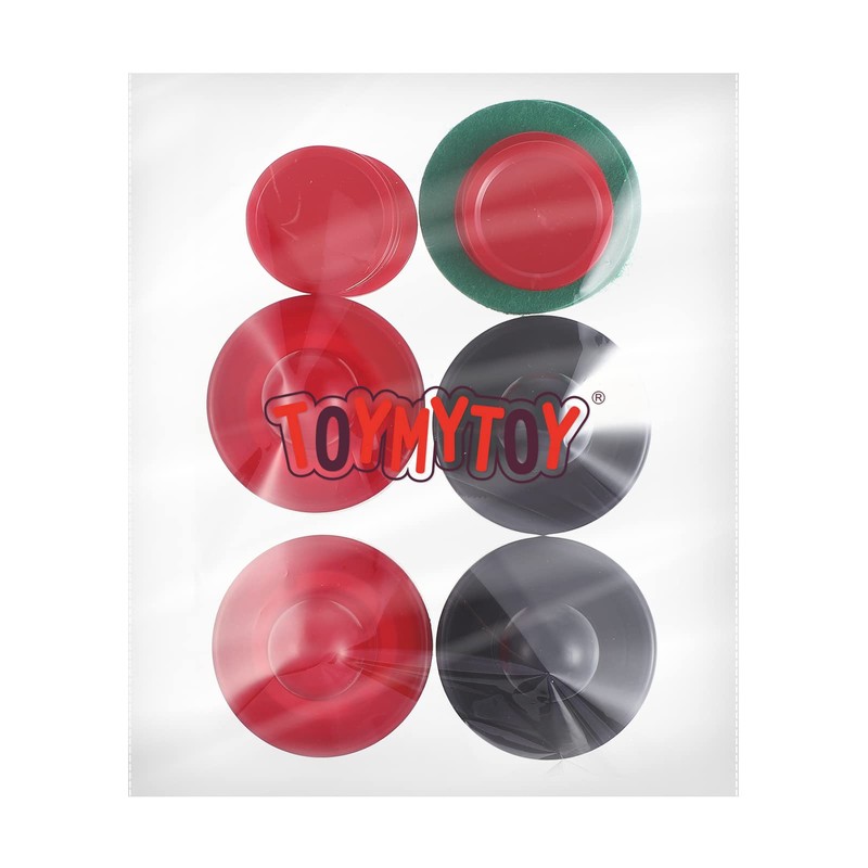 TOYMYTOY Airhockey Pushers Pucks Set, 4 Pushers + 4 Lints