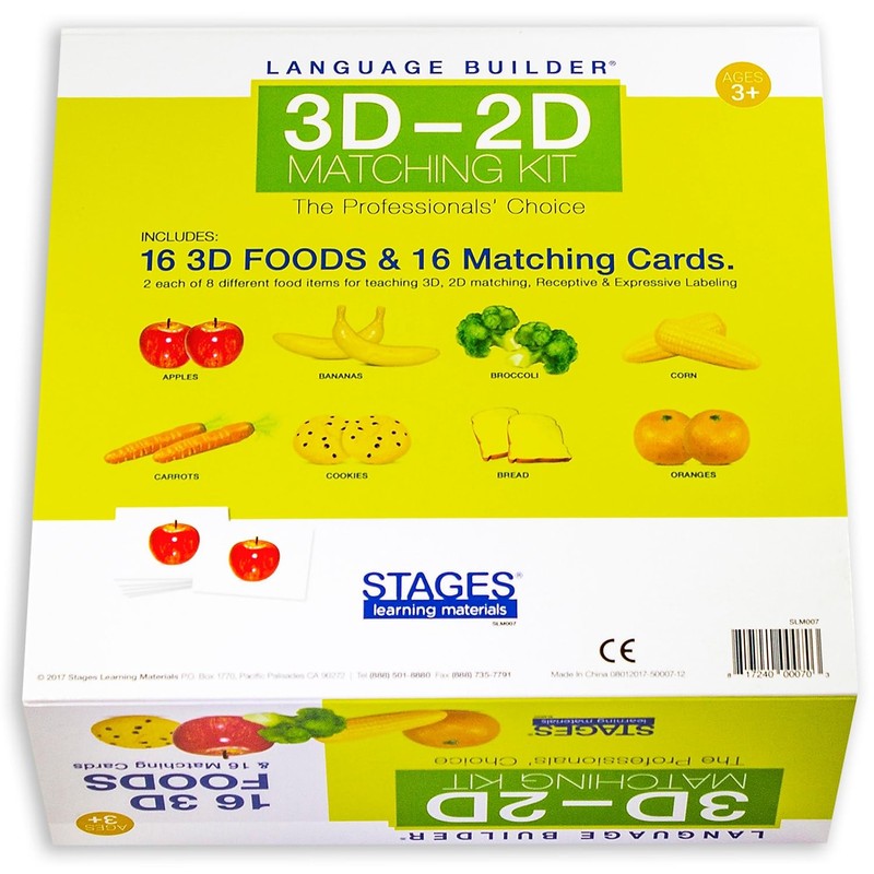 Stages Learning Language Builder 3D-2D Foods Matching Kit for Autism