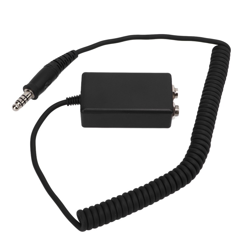 150cm/59.06in Universal Aviation Headset Cable Adapter Helicopter U174 Male to