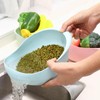 Rice Sieve Plastic Colander Kitchen Drain Basket with Handles Rice