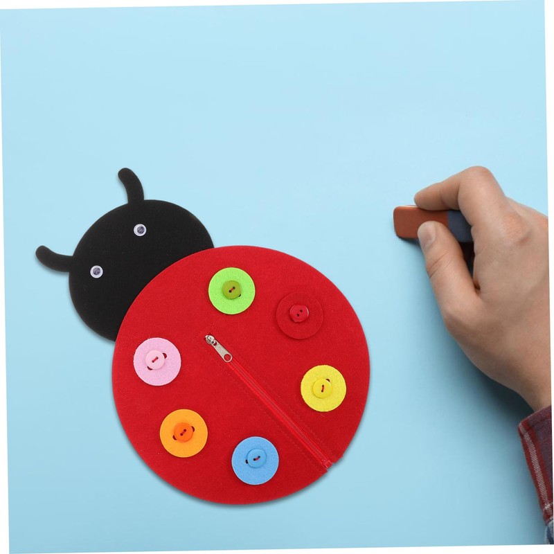 Sewroro Kids Zipper Practice Set of 2: Button Closure &