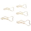 50pcs Heart Pen Clips Plated Metal Pen Holder Clips Small