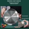 12 Pack Stainless Steel Plates, Reusable Brushed Metal Dinner Plates,