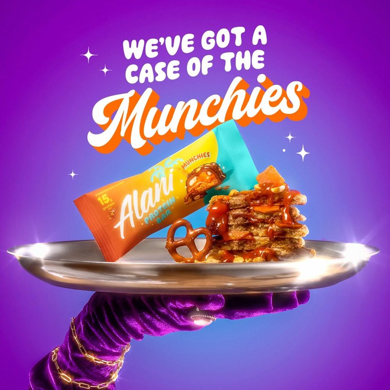 Alani Nu Protein MUNCHIES, High Protein Gluten-Free Bars, 18g Protein,