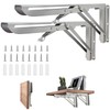 Folding Console Heavy Duty 300 mm, Pack of 2 Stainless