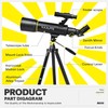 Telescope, 70mm Aperture 400mm AZ Mount Astronomical Refracting Telescopes (20x-200x)