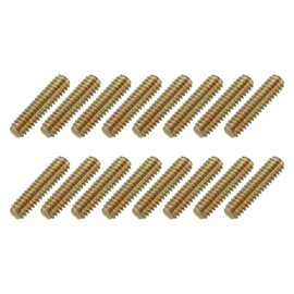sourcing map 16 Pack Fully All Threaded Rod 1/4" Thread, 1" Length, Thread Screw Threaded Rod Screw Sofa Foot Screw Bolt for Chair Furniture Mounting Assembly Fastening