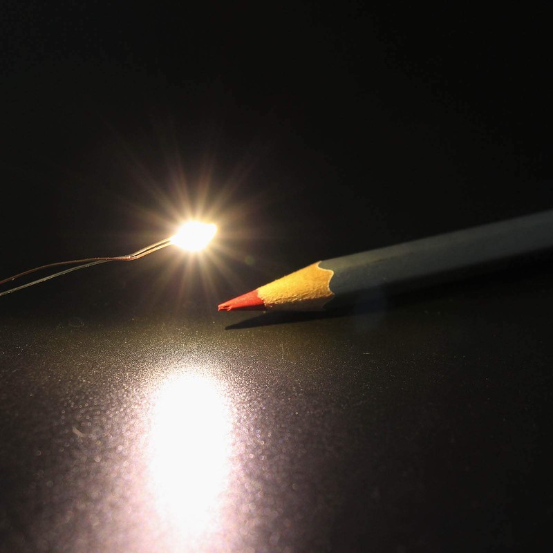 Evemodel 30pcs Pre-soldered Micro Litz Wire Warm White SMD 0603